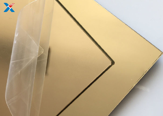 kupować Złoty 2mm akrylowy arkusz lustrzany Dekoracyjny panel ścienny Plexi Glass online manufacture