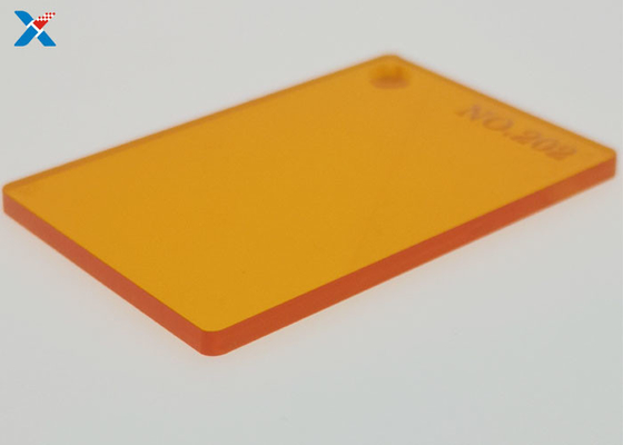 3mm fluorescencyjny pomarańczowy arkusz akrylowy w kolorze dużych paneli z PMMA