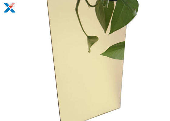 Złoty 2mm akrylowy arkusz lustrzany Dekoracyjny panel ścienny Plexi Glass